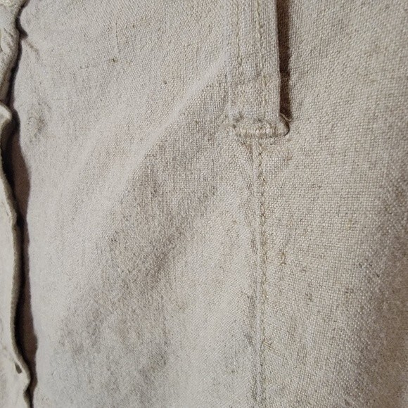 Vintage Passport Cream Button up Linen Blend Maxi Skirt - Picture 5 of 7